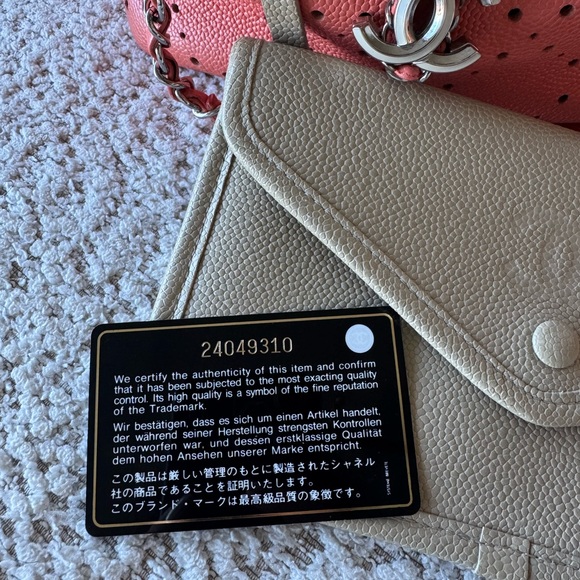 Chanel Pink Perforated Leather Shoulder Bag - Picture 10 of 12